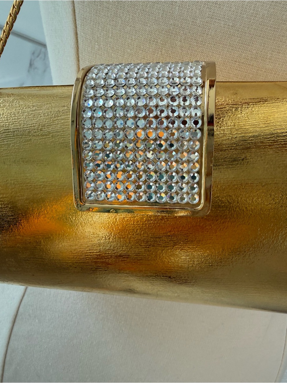 Nordstrom Gold Crystal-Embellished Clutch